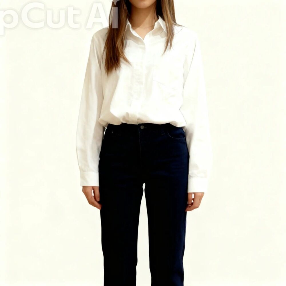 Talbots Women's Navy Solid Corduroy Bootcut Pants Flat Front Button, Petite